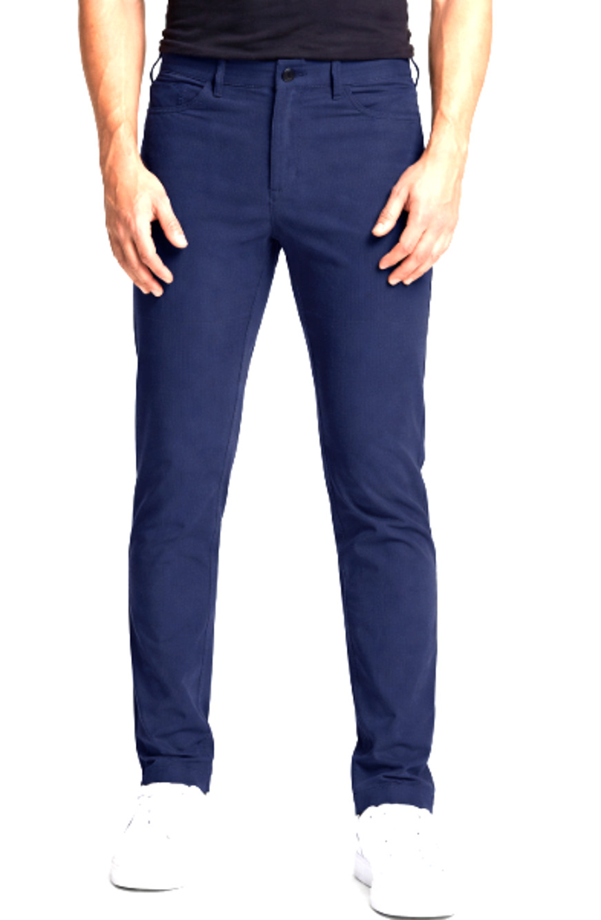 Public Rec Workday Pants Slim Fit Tech Mens Navy Stretch Knit Flat Front 38 x 31
